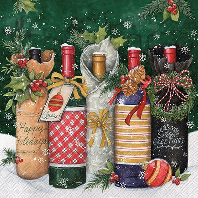 Christmas Wines - Cocktail Napkins - Lemon And Lavender Toronto