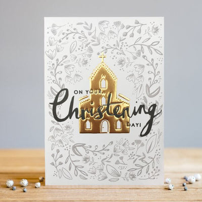 Church Christening Day Card - Lemon And Lavender Toronto