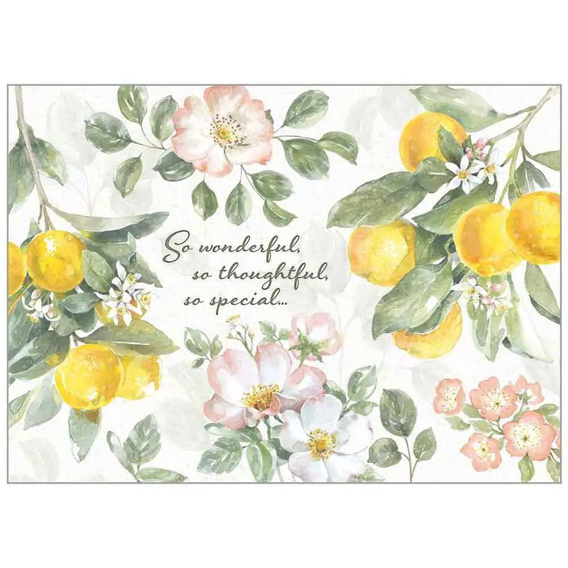 Citrus and Flowers - Faith Thank You Card - Lemon And Lavender Toronto