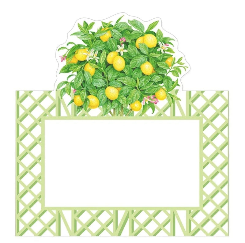 Citrus Topiaries Die-Cut Place Cards - 8 Per Package - Lemon And Lavender Toronto
