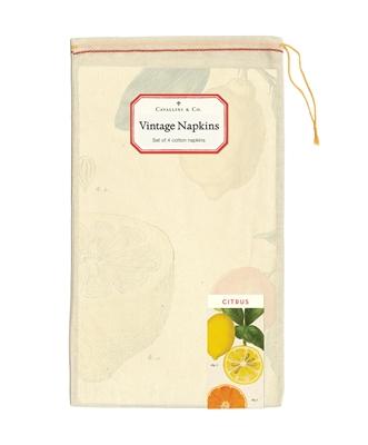 Citrus Vintage Napkin Set of 4 - Lemon And Lavender Toronto