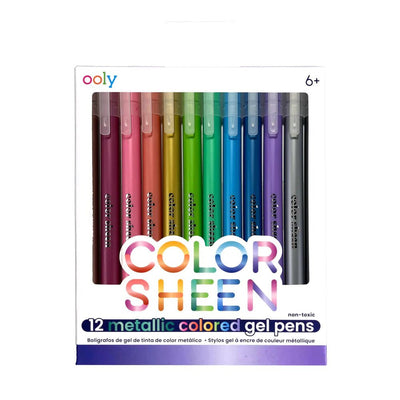 Color Sheen Metallic Colored Gel Pens - Set of 12 - Lemon And Lavender Toronto