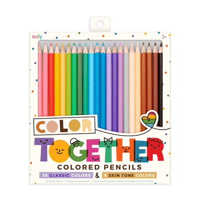 Color Together Colored Pencils - Set of 24 (18 Classic & 6 Skin Tone Colors) - Lemon And Lavender Toronto