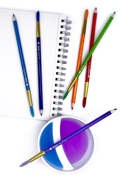 Colorbrush - Watercolor Pencil/Paintbrush - Set of 12 - Lemon And Lavender Toronto