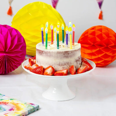 Colored Flame Birthday Candles - Lemon And Lavender Toronto