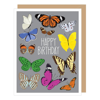 Colorful Butterflies Birthday Card - Lemon And Lavender Toronto