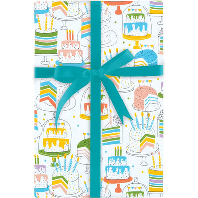 Colorful Doodle Cakes Gift Wrapping 5 ft. Roll Wrap - Lemon And Lavender Toronto