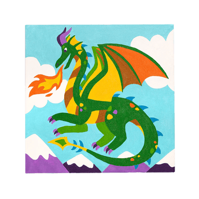 Colorific canvas paint by number kit - Fantastic Dragon - Lemon And Lavender Toronto