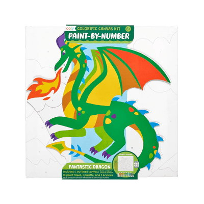 Colorific canvas paint by number kit - Fantastic Dragon - Lemon And Lavender Toronto