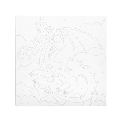 Colorific canvas paint by number kit - Fantastic Dragon - Lemon And Lavender Toronto