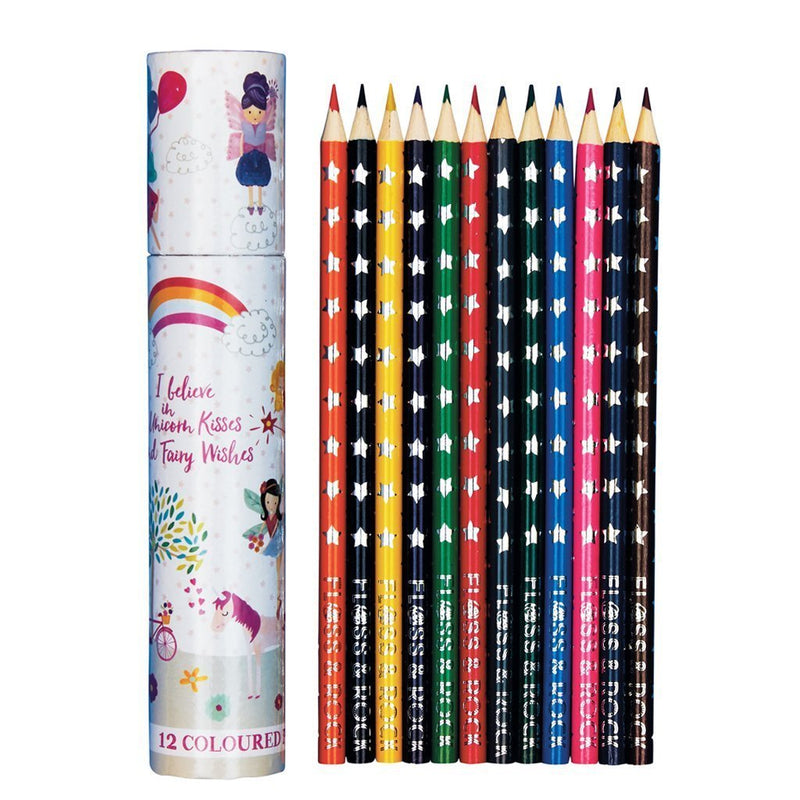 Coloured Pencils Tube - Fairy Unicorn - Lemon And Lavender Toronto