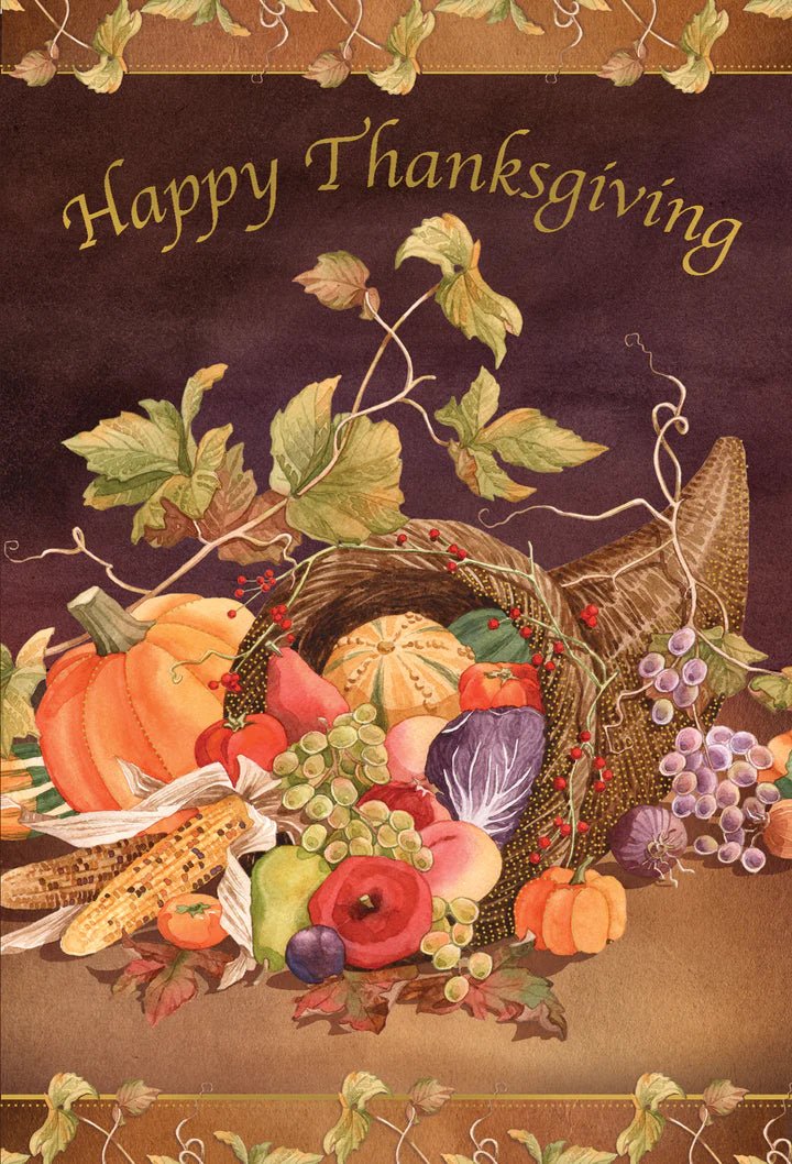 Cornucopia Thanksgiving Card - Lemon And Lavender Toronto