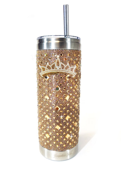 💎 Crowned Jewel Gold Bling Tumbler - Lemon And Lavender Toronto