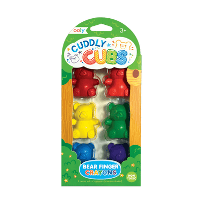 Cuddly Cubs Bear Finger Crayons - Set of 6 - Lemon And Lavender Toronto