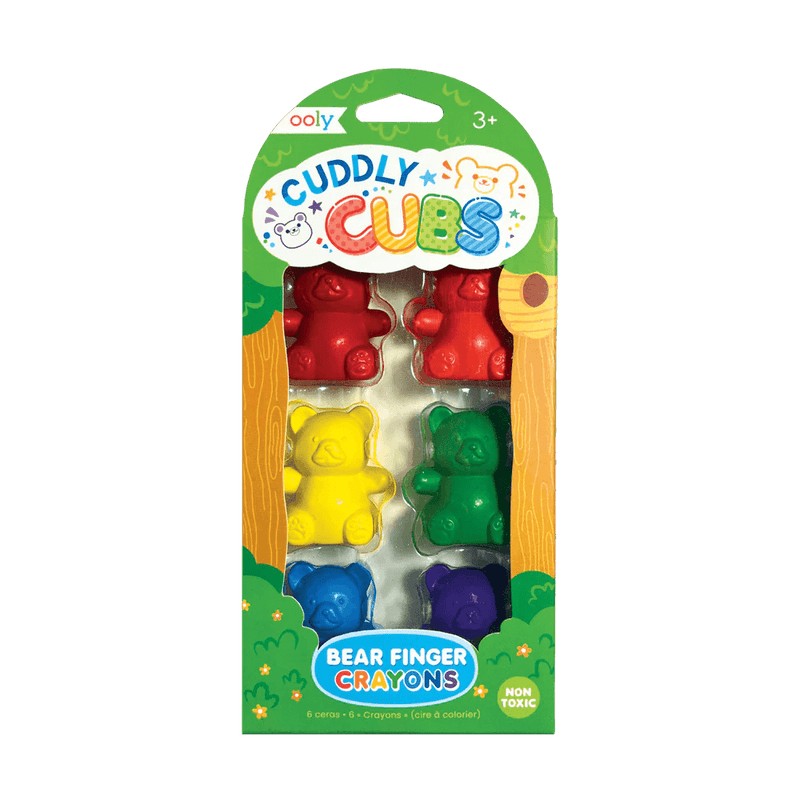 Cuddly Cubs Bear Finger Crayons - Set of 6 - Lemon And Lavender Toronto