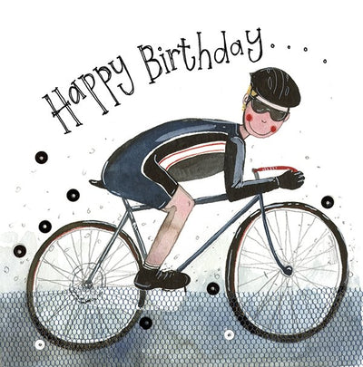 Cyclist Birthday Card - Lemon And Lavender Toronto