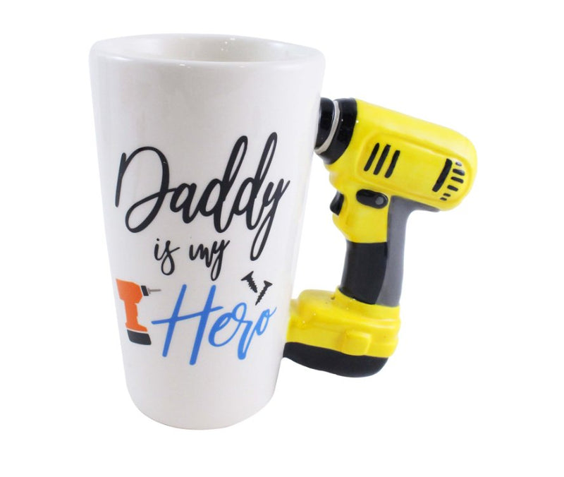 Daddy is my Hero Power Drill Handle Coffee Mug - Lemon And Lavender Toronto