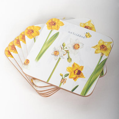 Daffodil Flower Coasters Set of 6 - Lemon And Lavender Toronto