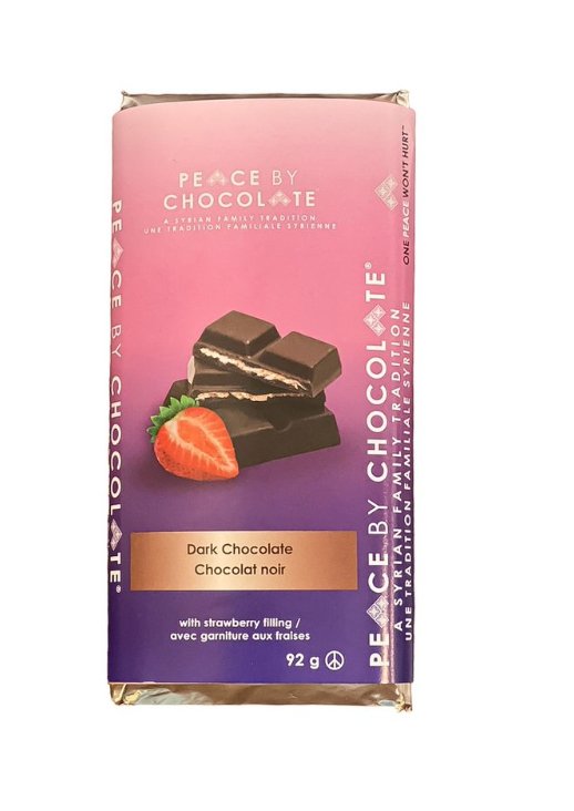 Dark Chocolate Bar with Strawberry Filling - Lemon And Lavender Toronto