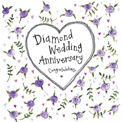 Diamond Wedding Anniversary -Card - Lemon And Lavender Toronto