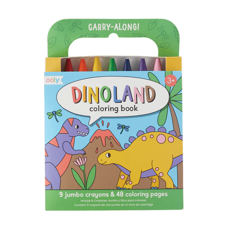 Dinoland -Carry Along Coloring Book Set - Lemon And Lavender Toronto