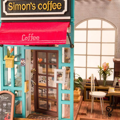 DIY Miniature Simon's Coffee Shop with LED light - Lemon And Lavender Toronto