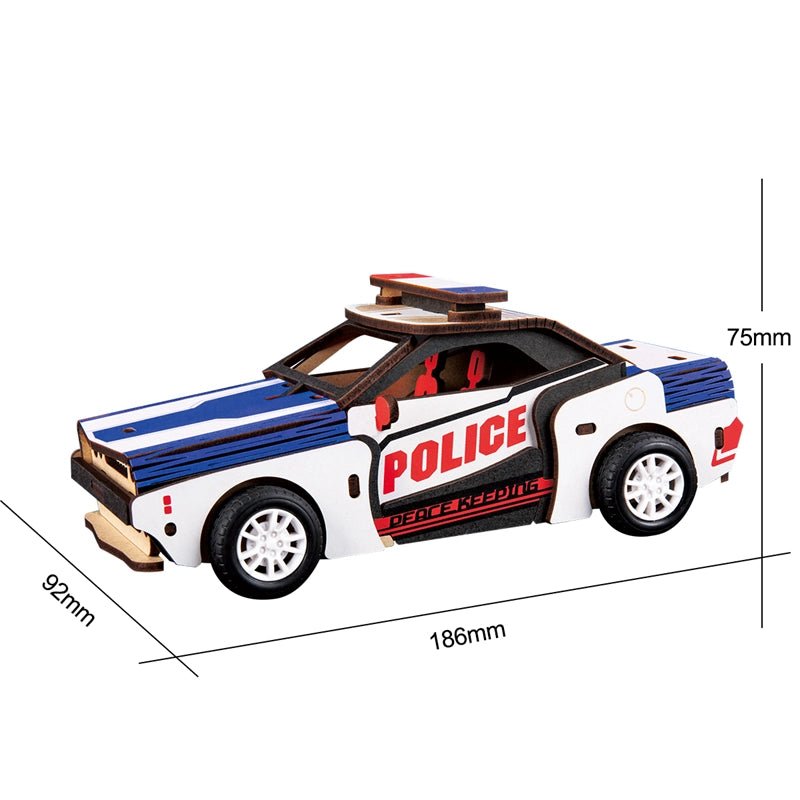 Diy Wooden Puzzle - Police Vehicle - Lemon And Lavender Toronto