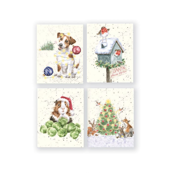 Dog, Bird, Guinea Pig, Woodland Animals CHARITY GIFT ENCLOSURE CARD PACK of 16 - Lemon And Lavender Toronto