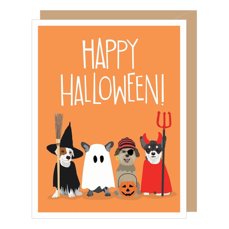 Dog in Costumes Halloween Card - Lemon And Lavender Toronto