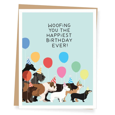 Dogwalk Birthday Party Birthday Card - Lemon And Lavender Toronto