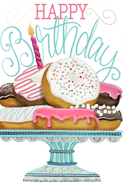 Donut Stack Birthday Card - Lemon And Lavender Toronto