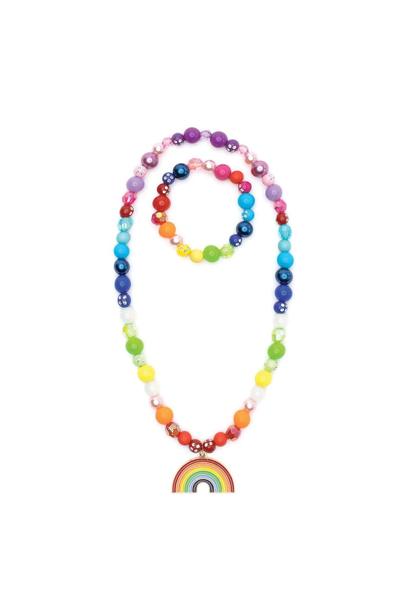 Double Rainbow Necklace & Bracelet Set, 2pc - Lemon And Lavender Toronto
