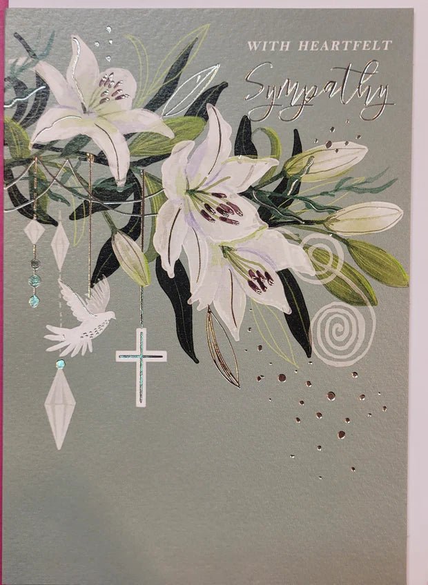 Dove & Cross Heartfelt Sympathy Card - Lemon And Lavender Toronto
