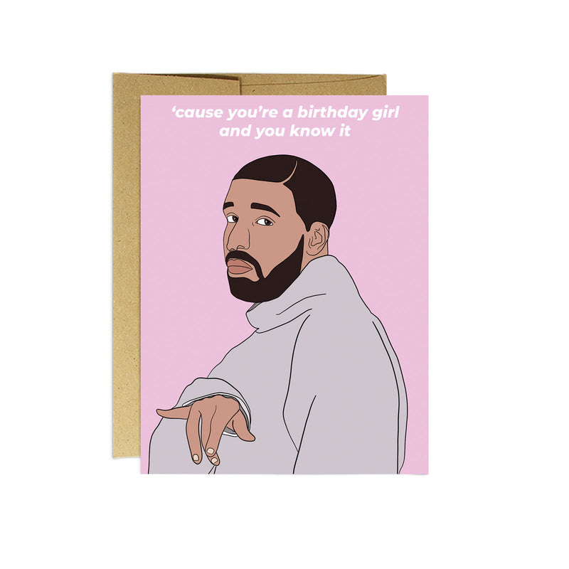 Drake Birthday Girl Card - Lemon And Lavender Toronto