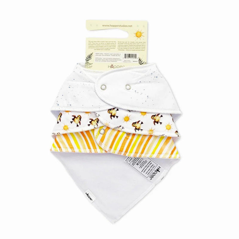 Drew the Duckling Bibs Set of 3 - Lemon And Lavender Toronto