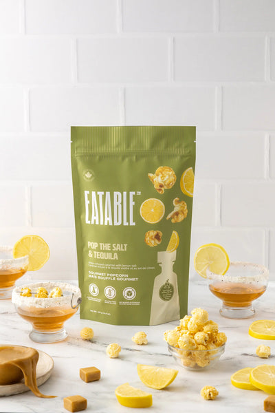 Eatable Gourmet Popcorn - Pop the Salt & Tequila - Añejo Infused Caramel Popcorn - Lemon And Lavender Toronto