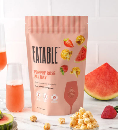 Eatable Gourmet Popcorn - Poppin' Rosé All Day - Wine Infused Candied Popcorn - Lemon And Lavender Toronto
