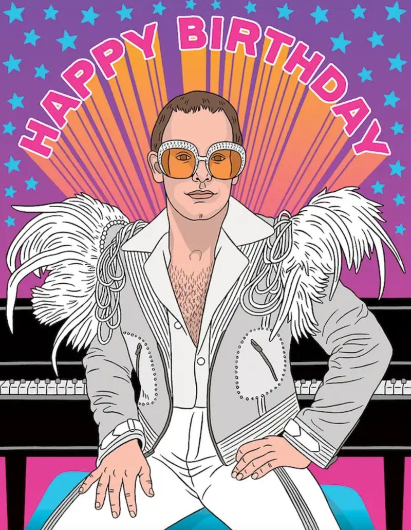 Elton John Happy Birthday Card - Lemon And Lavender Toronto