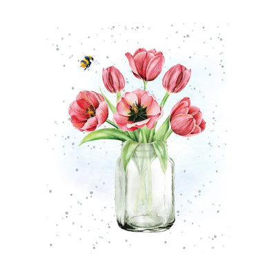 Enclosure Card-Jar of Tulips - Lemon And Lavender Toronto
