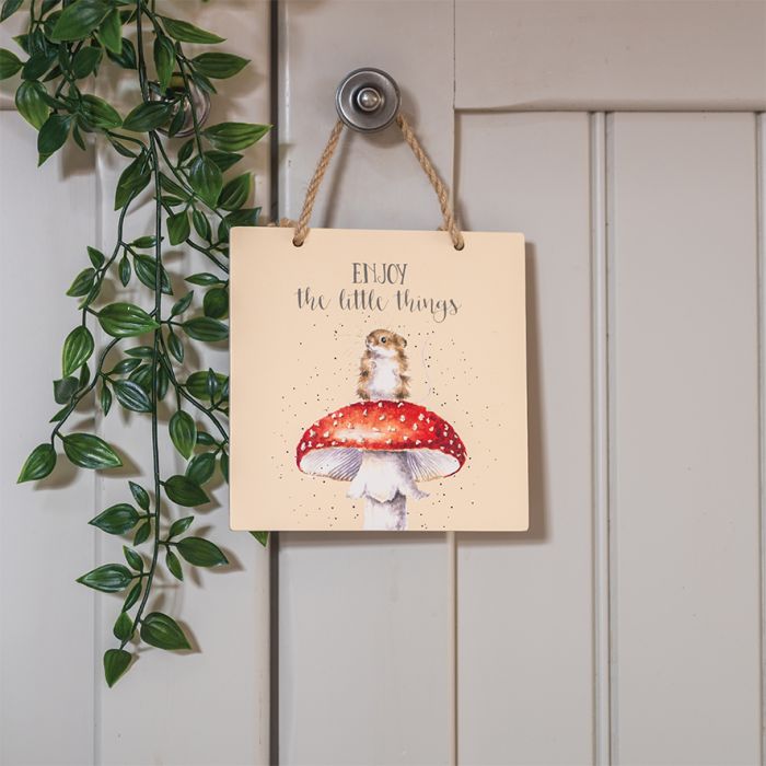 Enjoy the Little things Mouse Wooden Plaque - Lemon And Lavender Toronto