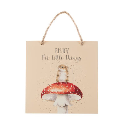 Enjoy the Little things Mouse Wooden Plaque - Lemon And Lavender Toronto