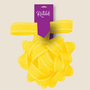 Fabric Bow with Ribbon - Lemon And Lavender Toronto