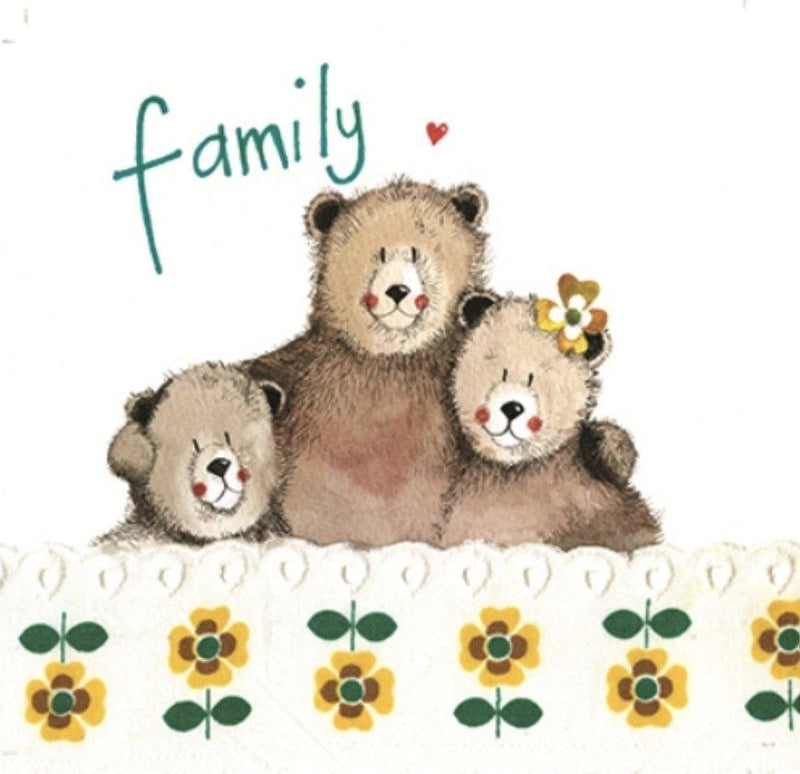 Family Bear Card - Lemon And Lavender Toronto