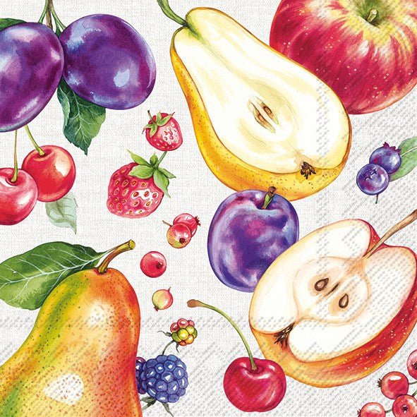 Farm Fruits Luncheon Napkins - Lemon And Lavender Toronto