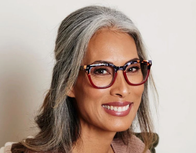 Faye Gray Botanico /Dark Red Reading Glasses - Peepers - Lemon And Lavender Toronto