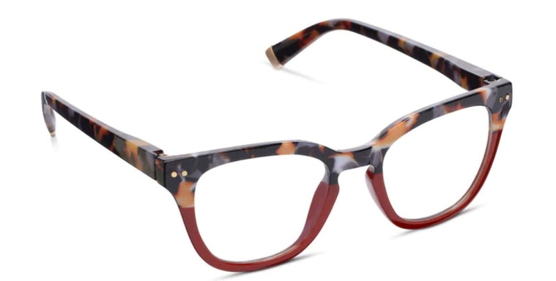 Faye Gray Botanico /Dark Red Reading Glasses - Peepers - Lemon And Lavender Toronto