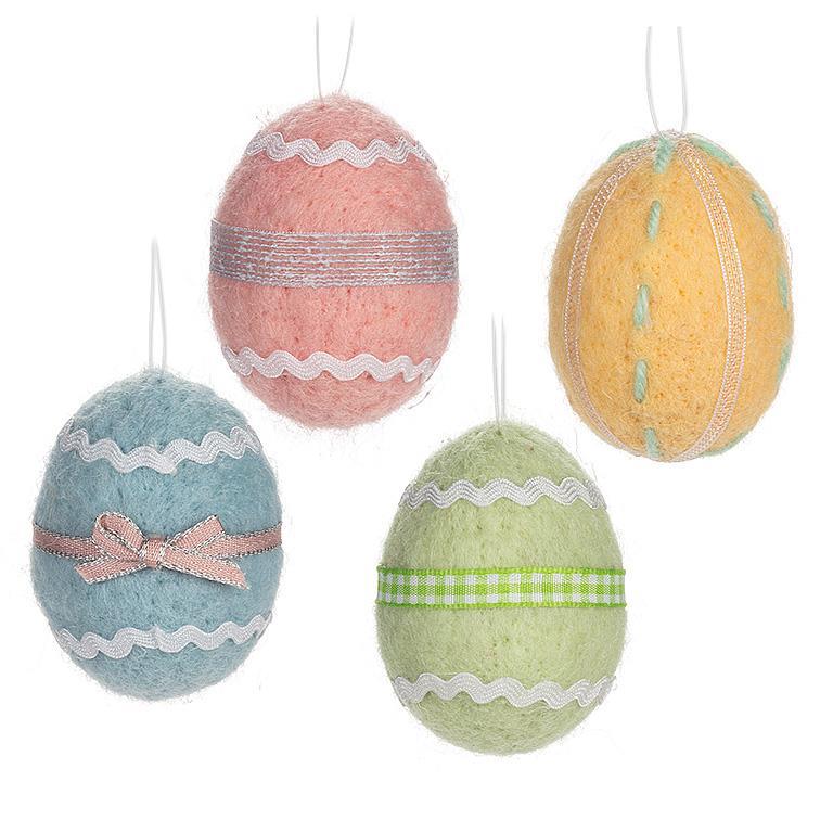 Felt Decorated Eggs - Lemon And Lavender Toronto