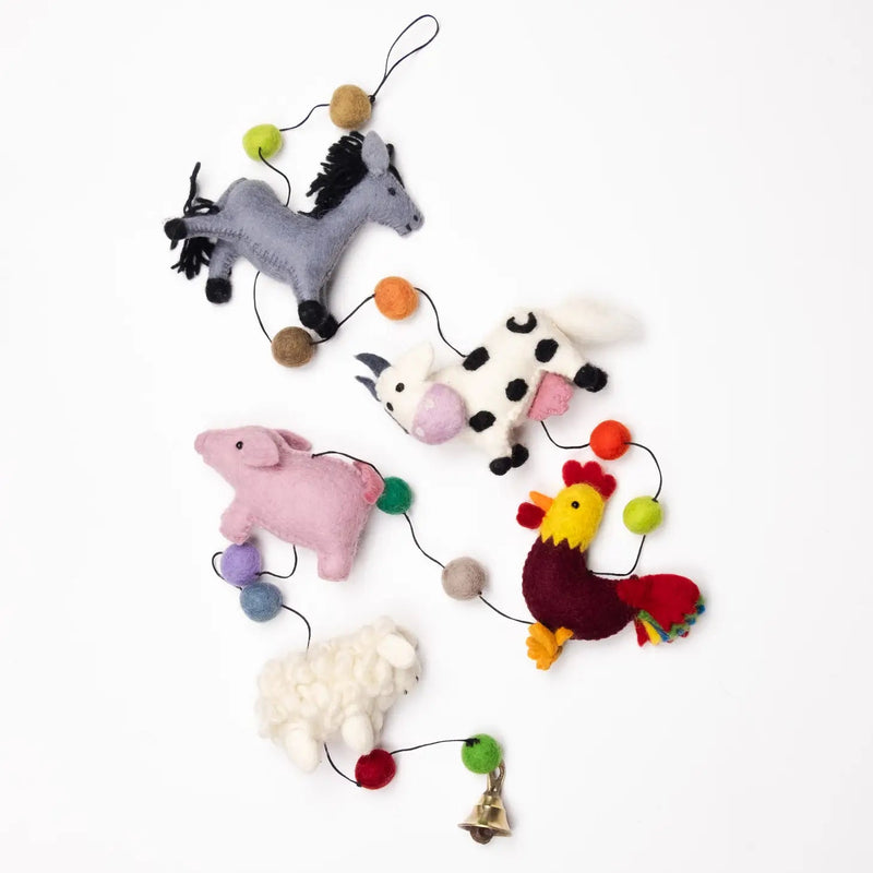 Felt Garland -Farm Animals - Lemon And Lavender Toronto