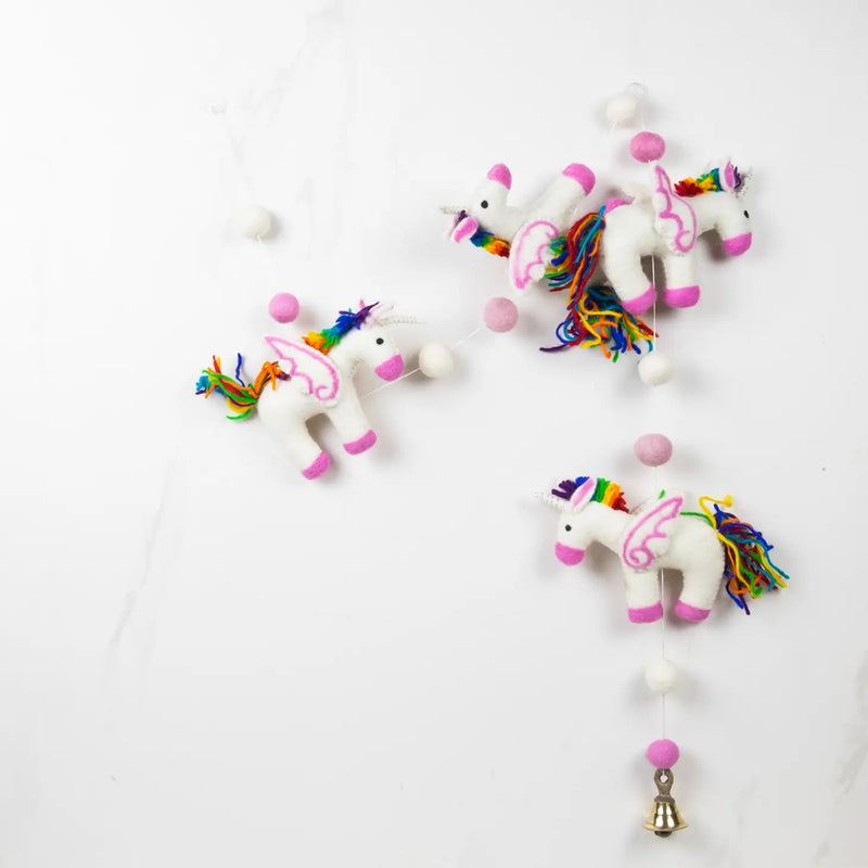 Felt Garland - Rainbow Unicorn - Lemon And Lavender Toronto