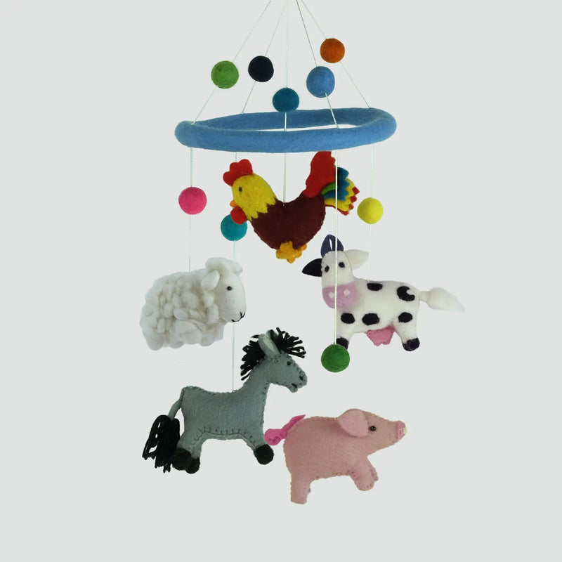 Felt Mobile -Farm Animals - Lemon And Lavender Toronto